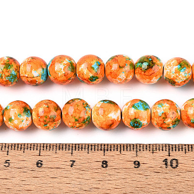 Spray Painted Synthetic Turquoise Beads Strands G-N352-25B-01-1