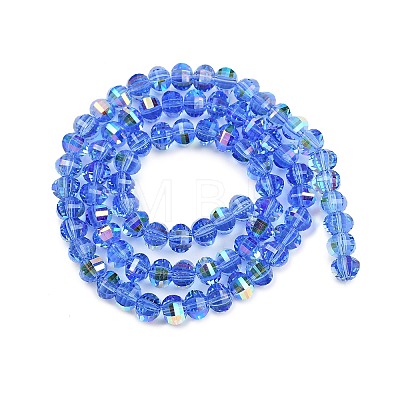 Electroplate Transparent Glass Beads Strands EGLA-B011-08A-AB08-1