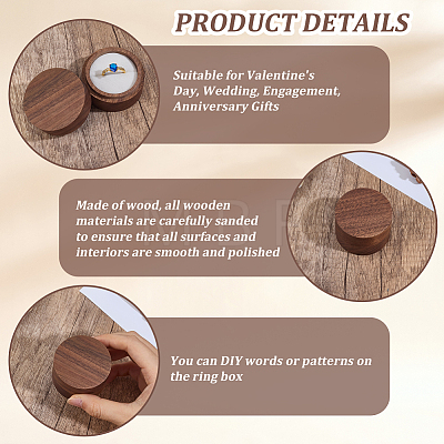 Round Wood Ring Storage Boxes AJEW-CL0005-46B-1
