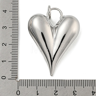 Heart Brass Pendants KK-N254-94P-1