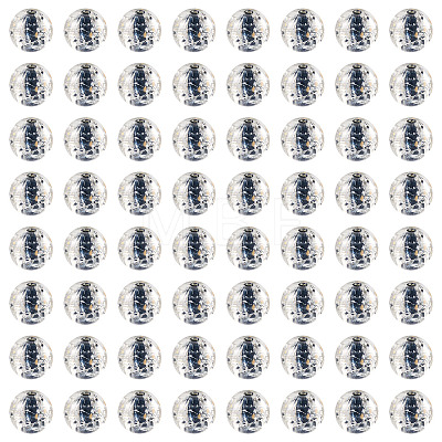 100Pcs Crackle Transparent Glass Beads GLAA-TADJ0001-12A-1