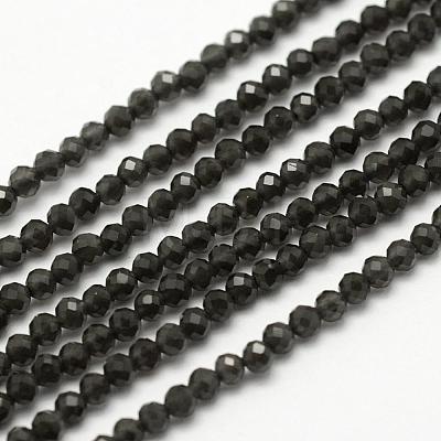 Natural Obsidian Beads Strands G-F507-02-1