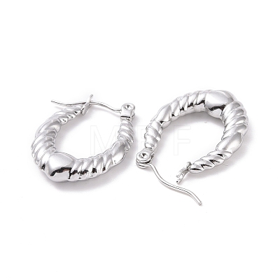 Non-Tarnish 304 Stainless Steel Hoop Earrings for Women EJEW-F287-08P-1