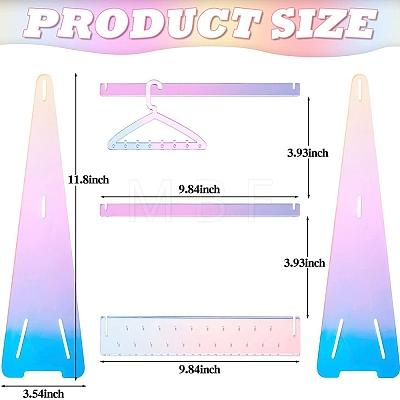 Acrylic Earring Stands with 16Pcs Hangers PW-WG9B1C7-02-1