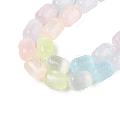 Macaron Color Natural Selenite Beads Strands G-F750-D01-1