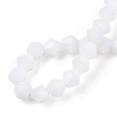 Opaque Solid Color Imitation Jade Glass Beads Strands EGLA-A039-P6mm-D15-1