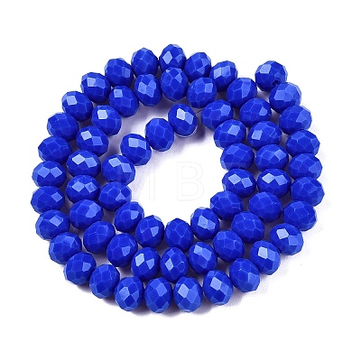 Opaque Solid Color Imitation Jade Glass Beads Strands LS-EGLA-A044-P8mm-D32-1