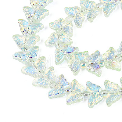 Transparency Electroplate Glass Beads Strands GLAA-T023-39A-08-1