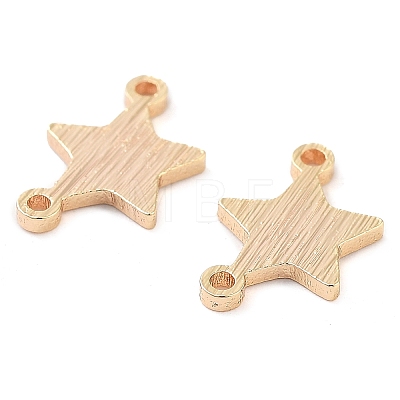 Brass Star Connector Charms KK-U028-09G-1