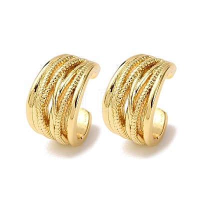 Brass Multilayer C-Shaped Cuff Earrings EJEW-D332-05D-G-1