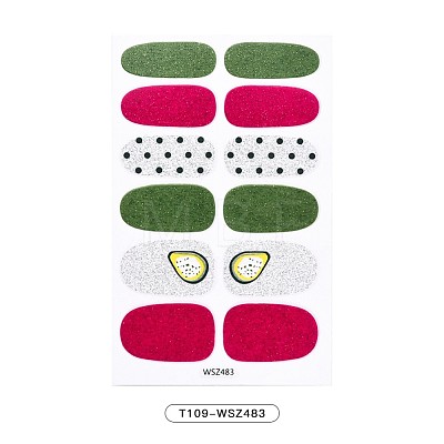 Avocados & Strawberries & Flowers Full Cover Nail Art Stickers MRMJ-T109-WSZ483-1