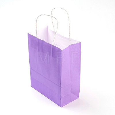 Pure Color Kraft Paper Bags AJEW-G020-C-09-1