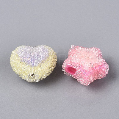 Two Tone Opaque Acrylic Beads OACR-Q201-05-1