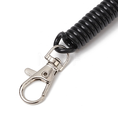 Plastic Spiral Retractable Spring Coil Keychain KEYC-B020-01-1