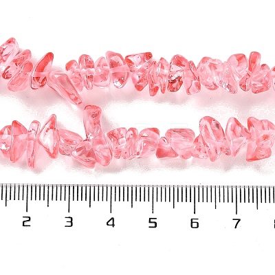 Spray Painted Transparent Glass Beads Strands GLAA-P060-01B-06-1