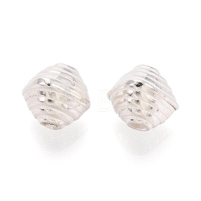 925 Sterling Silver Corrugated Beads STER-N016-127S-1