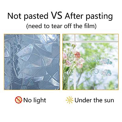 Gorgecraft Waterproof PVC Colored Laser Stained Window Film Adhesive Stickers DIY-WH0256-047-1