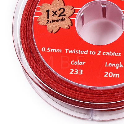 2-Ply Round Waxed Cotton Thread Cords YC-T004-01A-11-1