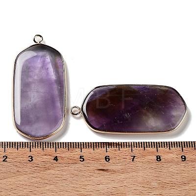 Natural Amethyst Pendants G-G063-02B-1