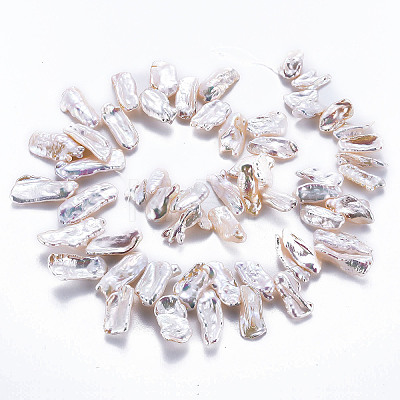 Natural Keshi Pearl Beads Strands PEAR-S020-H07-1