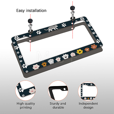 Aluminum Alloy Decoration Frame AJEW-WH0442-009-1