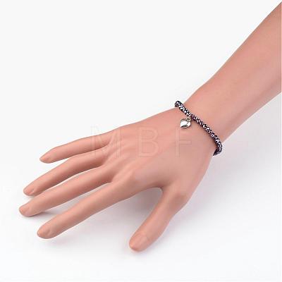 Glass Beads Stretch Bracelets BJEW-JB02450-1