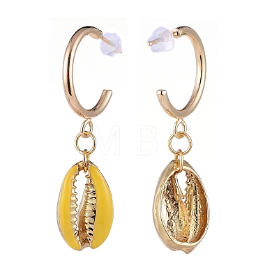Brass Dangle Stud Earrings EJEW-JE04111-02-1