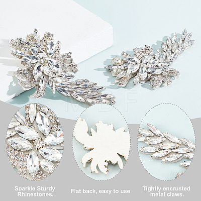 2Pcs Crystal Rhinestone Ornament Accessories DIY-FG0003-34-1