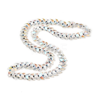 Transparent Electroplate Glass Beads Strands EGLA-E030-01O-1