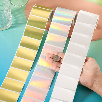 3 Rolls 3 Styles Vinyl Plastic Printable Holographic Stickers OFST-TA0001-10E-1