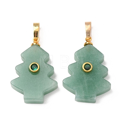 Natural Green Aventurine Pendants G-P628-04G-01-1