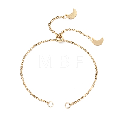 3Pcs 3 Styles 2.5MM Brass Cable Chain Slider Bracelet Makings AJEW-JB01520-1