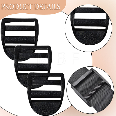 30Pcs Plastic Ladder Lock Slider Buckles KY-CY0001-23B-1