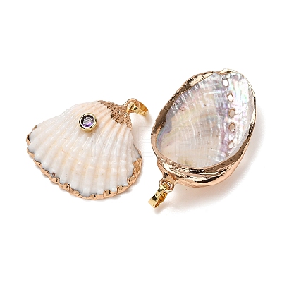 Natural Conch Shell Pendants SH-CBAB405-01KCG-1