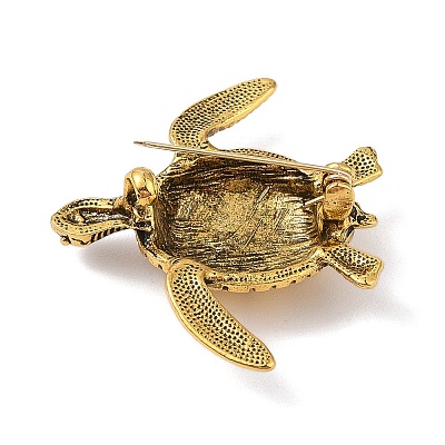 Tibetan Style Alloy Sea Turtle Brooches JEWB-S023-06A-1