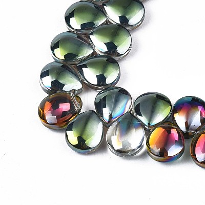 Electroplate Glass Beads Strand EGLA-S188-27-C02-1