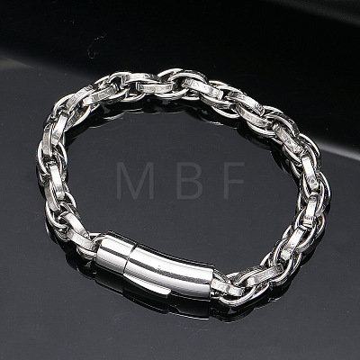 304 Stainless Steel Rope Chain Bracelets for Men Women FS-WG363AE-02-1