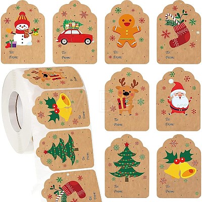 Christmas Theme Cartoon Paper Stickers STIC-P013-07A-1