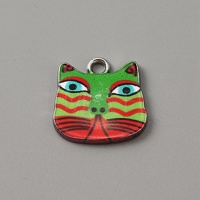 Alloy Enamel Pendants ENAM-CJC0006-52F-1