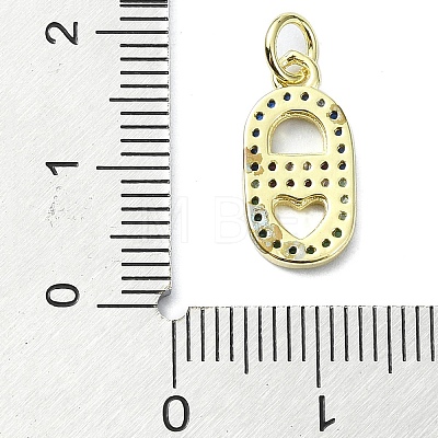 Brass Micro Pave Colorful Cubic Zirconia Pendant KK-H475-02G-1