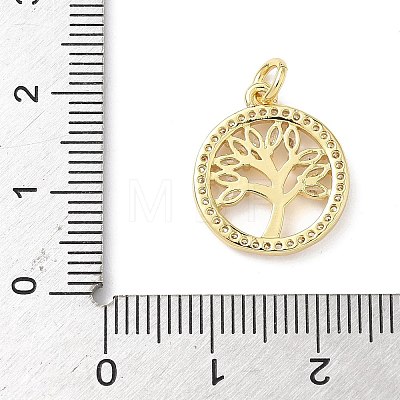 Brass Micro Pave Cubic Zirconia Pendants KK-S337-07G-C-1