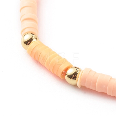 Handmade Polymer Clay Heishi Beaded Stretch Bracelets BJEW-JB06142-01-1