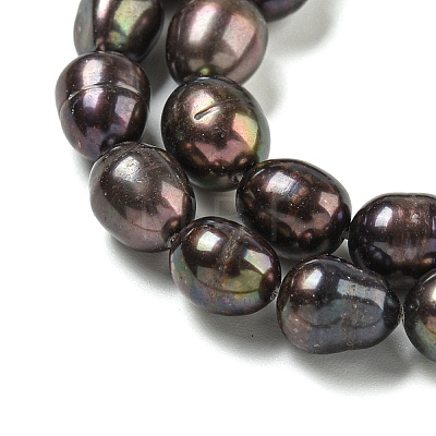 Natural Cultured Freshwater Pearl Rice Beads Strands PEAR-XCP0001-06-1