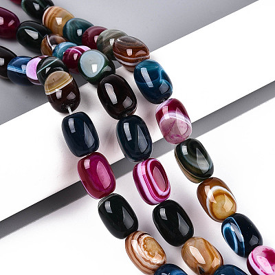 Natural Agate Beads Strands G-N356-02A-07-1