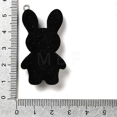 Flocky Resin Pendants RESI-E059-03B-1