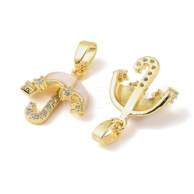 Brass Micro Pave Cubic Zirconia Pendants KK-A290-05G-01-1