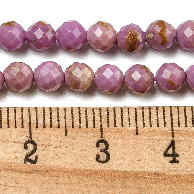 Natural Lepidolite/Purple Mica Stone Beads Strands G-NH0011-A01-02-1