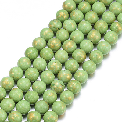 Natural Mashan Jade Beads Strands G-P232-01-I-6mm-1