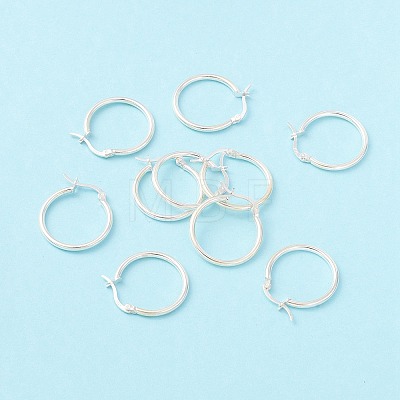 925 Sterling Silver Hoop Earrings STER-P047-13C-S-1