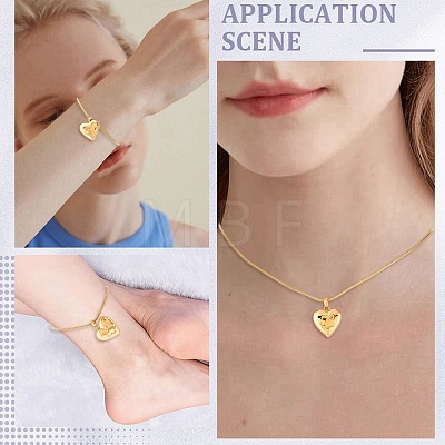 1Pc Stainless Steel Paw Print Heart Urn Ashes Pendant Necklaces NJEW-CN0001-15G-1